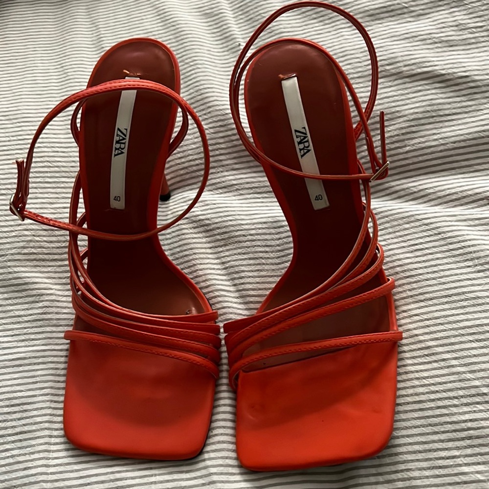 New Orange Zara heels